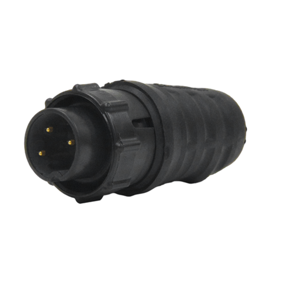 EN3C3MX EN3 3-Pin Male Cord Connector, Gold-Plated, Solder Cup, IP68