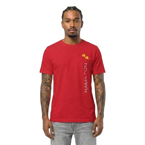 Bufftee HAMILTON 44 Racing Team Motorsport Inspired - Ferrared T-shirt