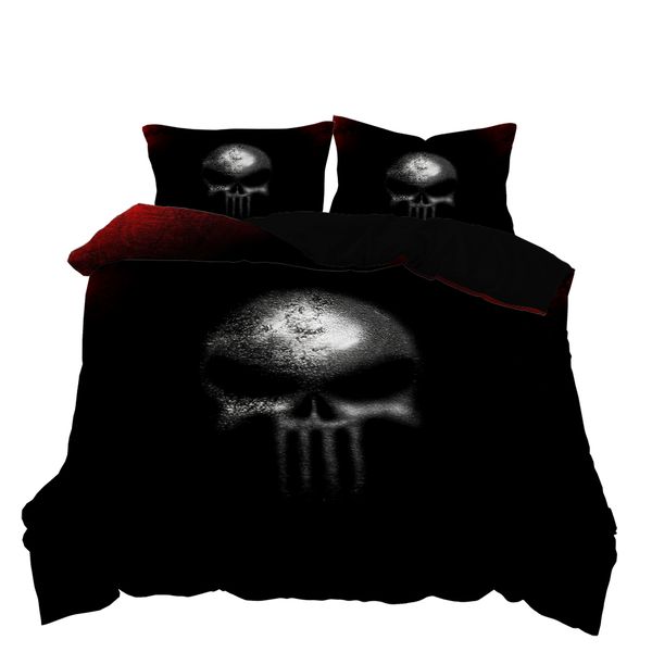 The Punisher 3D Printed Double Bed Duvet Cover Set