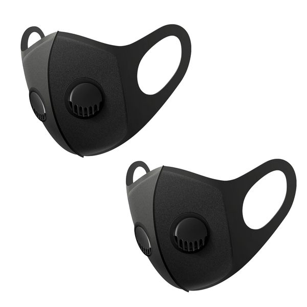 Face Mask - Reusable Sponge with 2 Breathing Valves x 2