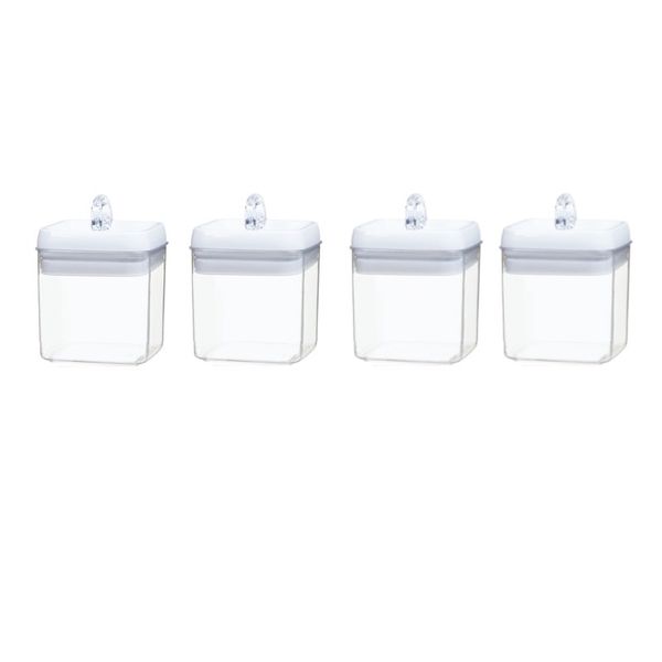 Pack of 4 - 1.5L Narrow Style TRENDZ food canisters