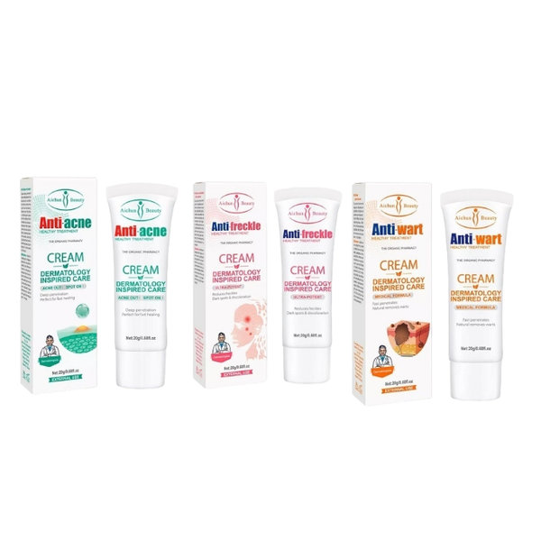 Anti-Acne , Anti-Freckle &amp; Anti-Wart Cream Set 20g