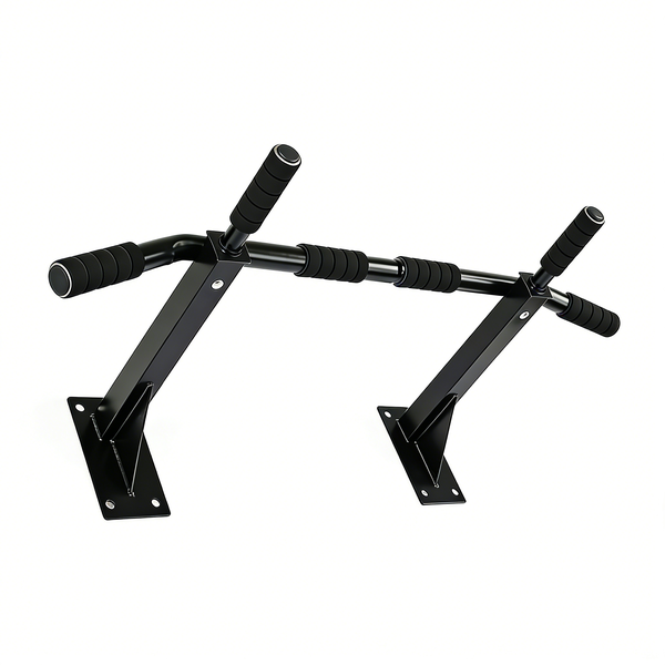 Wall-Mounted Pull-Up Bar with Multi-Grip Handles for Home Gym