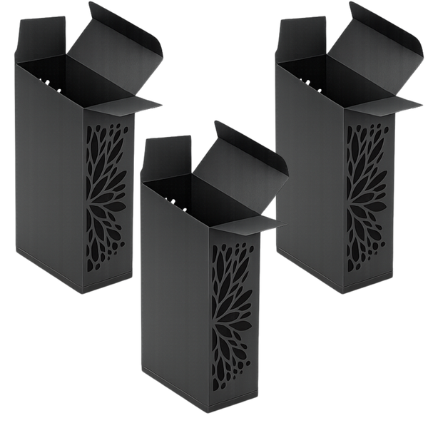 5 x Cardstock Packaging Box with Floral Cut-Out Design - Elegant Gift Box