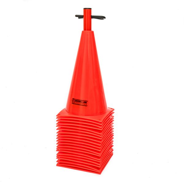 Large Sport Training Cones Set - 20pc with Stand