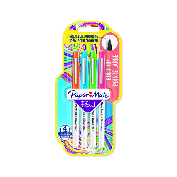 PAPER MATE Flair Bold 1.0mm 4 Assorted Markers
