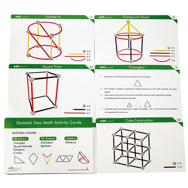EDX Education Activity Cards for Skeletal Geo Set 2