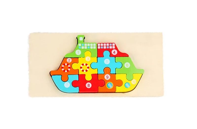 Educational Wooden Shape Matching Jigsaw Toy for kids - AiroPlane