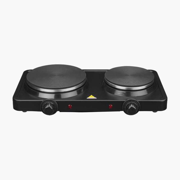 2000W 2 Plate Electric Stove - Black