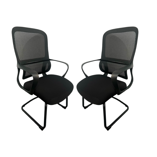 Set Of 2 Med-Back Ergonomic Mesh Visitor Office Chair D110-1