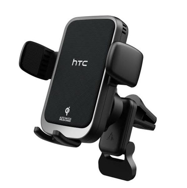 HTC Wireless Car Charger &amp; Car Phone Holder 2 in 1 Auto-Clamping Cradle 15W