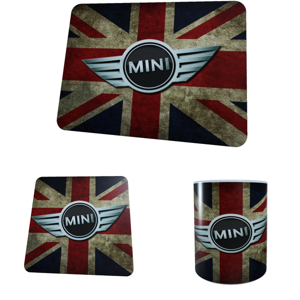Mini - Union Jack Logo - Coffee Mug, Coaster, and Mouse Pad