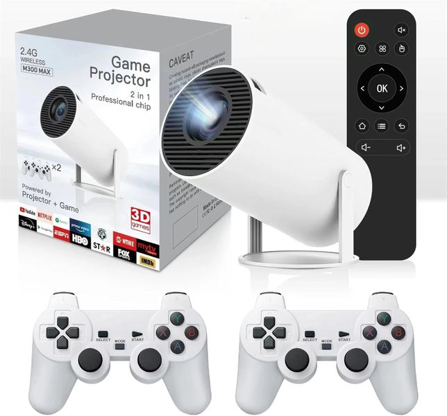 Portable Game Projector, 30K+ Games, Home/Outdoor Theater &amp; Camping