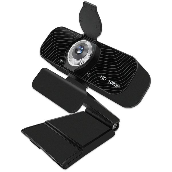 USB HD Webcam with Built-in Microphone and Rotatable Tripod, 1080P Video