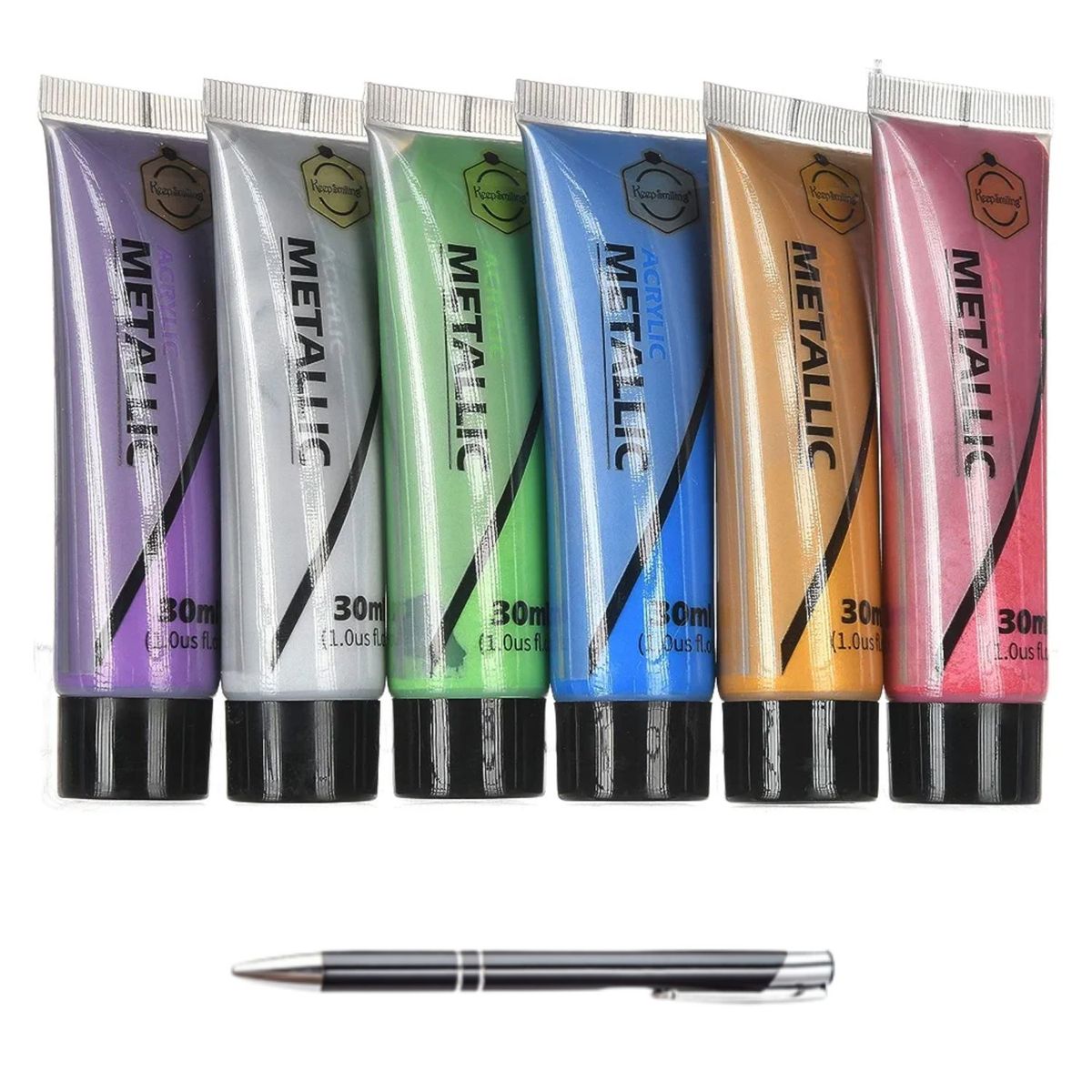 6 Pcs Metallic Acrylic Paint With Added Pen Shop Today Get It   S Zoom.file