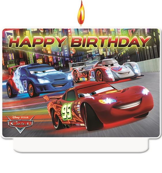 Cars Party Favor Happy Birthday Decor Candle