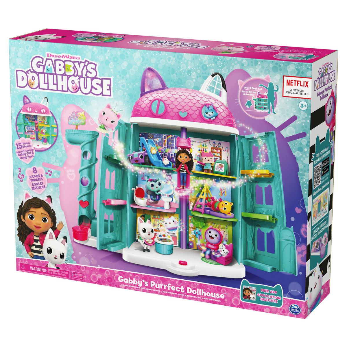 Gabby's Dollhouse, Baby Box Cat Craft-A-Riffic Room with Exclusive Figure,  Accessories, Furniture and Dollhouse Delivery, Kids Toys for Ages 3 and up
