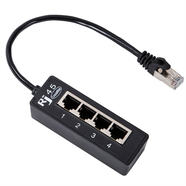 4 in 1 RJ45 LAN Connector Ethernet Splitter Cable 1 Male to 4LAN Port