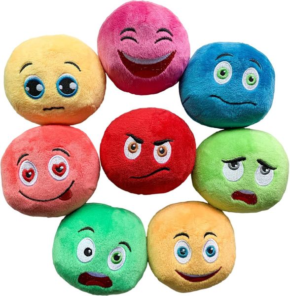 8 Pack Squeaky Toy, Soft Stuffed Plush Balls, Dog Ball, Chew Toy