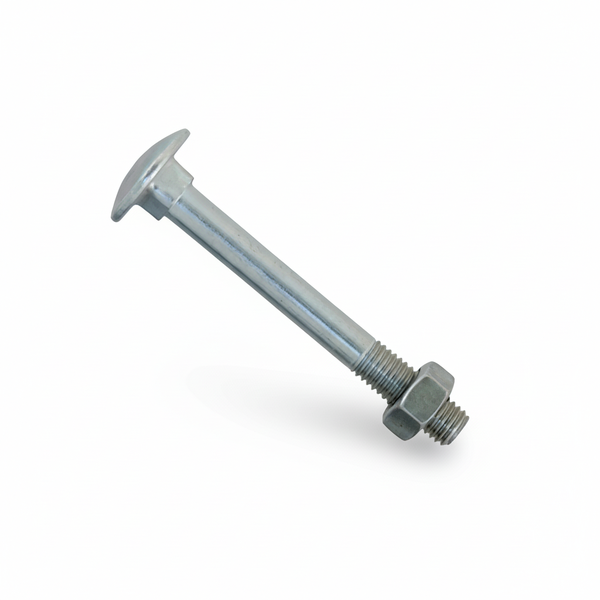 Fascor M12 x 75 mm Square Cup Bolts with Nuts - 2 Piece Set