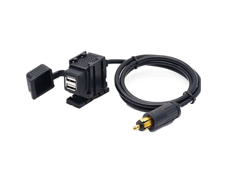 Hella DIN to Dual USB Socket with Cable (12V)