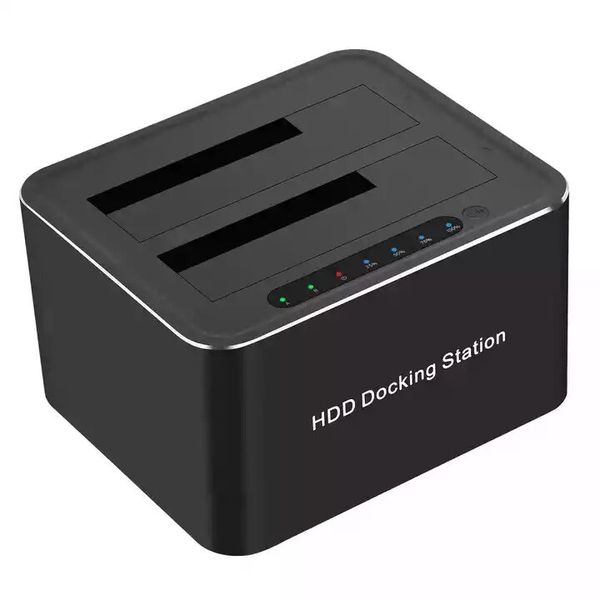 USB 3.0 Dual Bay SATA HDD Docking Station for 2.5/3.5 inch Hard Disk Drive