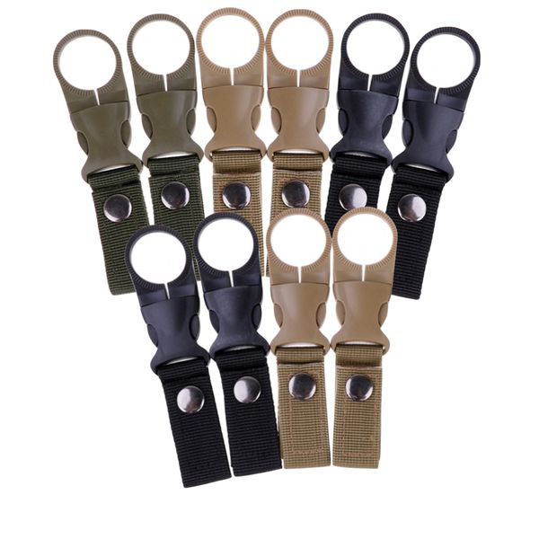 Camping Nylon Water Bottle Buckle Holder - Set of 10