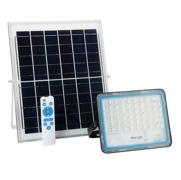 200W LED Solar Flood Lamp with Solar panel &amp; Smart Remote - 4 Pack