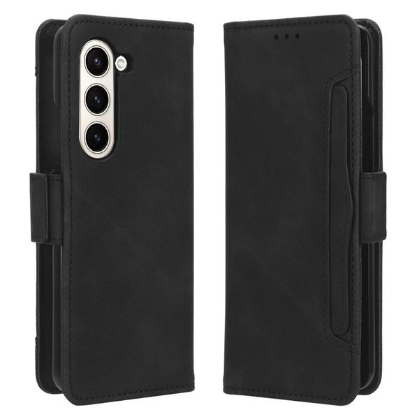 Multi Card Groove Leather Phone Case Compatible With Samsung Galaxy M15