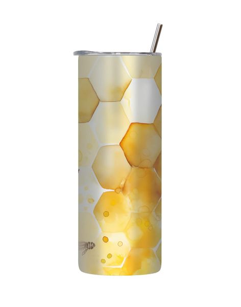 Bees 20 Oz Tumbler with Lid and Straw Trendy Pattern Graphic Present 227