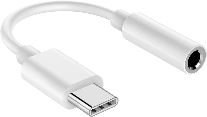 Type-C to 3.5mm Headphone Jack Adapter - White