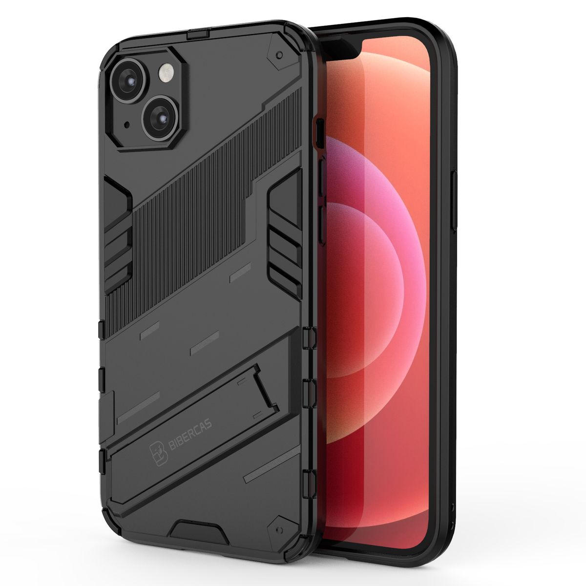 Cover for iPhone 14 Plus - Dual Layer Military Grade Kickstand Cover ...