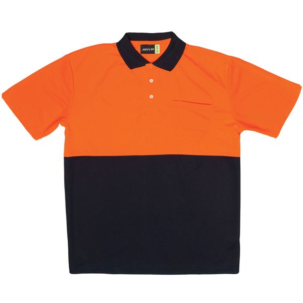 Javlin - Hi-Vis Two Tone Golfer - Navy &amp; Orange