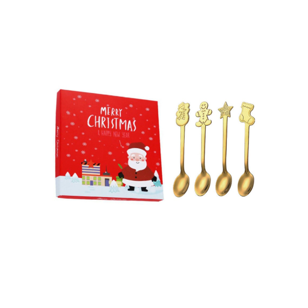 Christmas Spoons Set of 4 - Gold