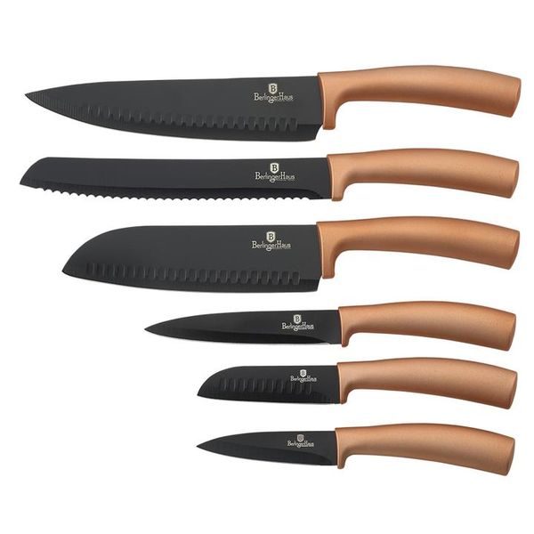 Berlinger Haus 6-Piece Marble Coating Knife Set - Bronze