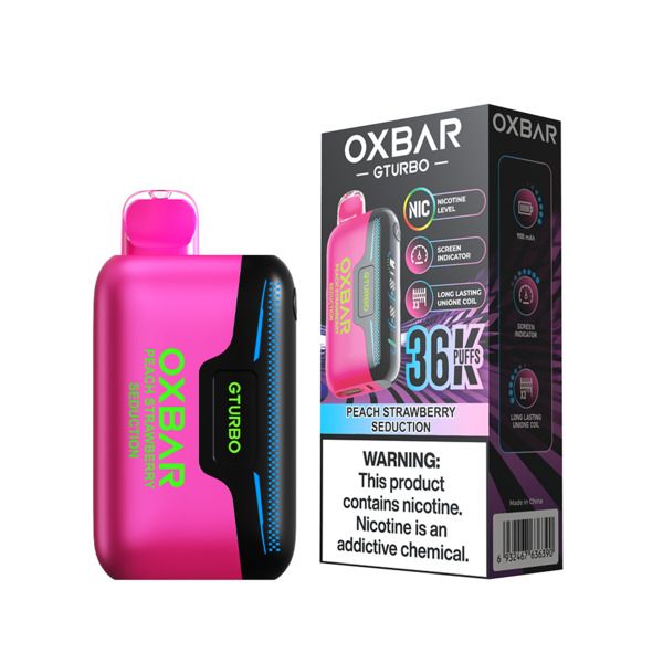 Oxbar Gturbo 36000 Puffs Peach Strawberry Seduction