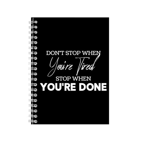 Stop A5 Notebook Spiral Lined Motivational Sayings Graphic Notepad Gift 160