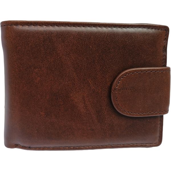 Men's Genuine Leather Bifold Wallet for 12 Cards