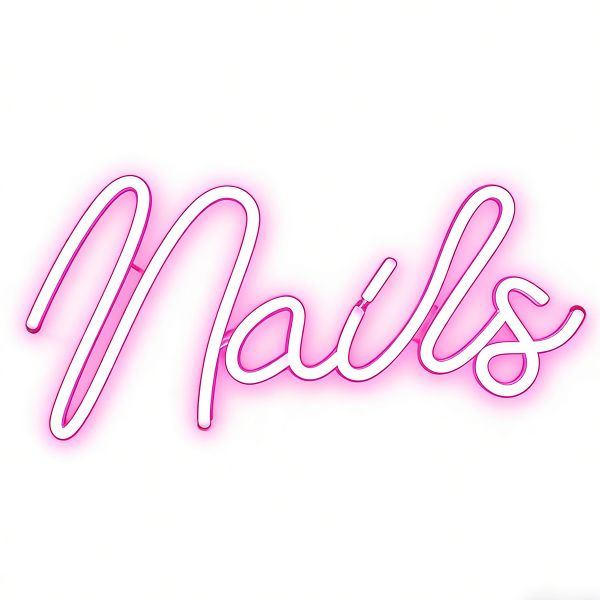 Nail Neon Sign Led Pink Neon Light Up Signs for Beauty Room Wall Decoration