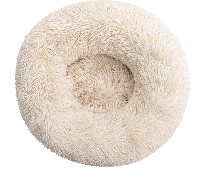 Plush Round Pet Bed - Compatible with Cats &amp; Small Dogs - 1 Piece