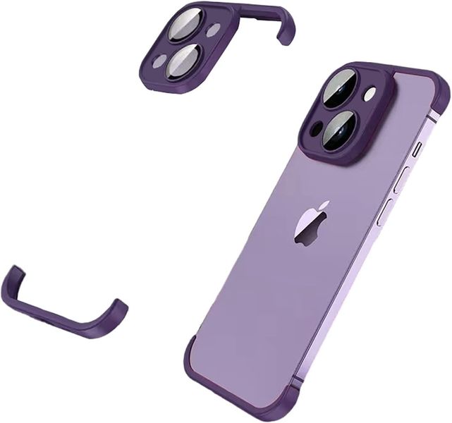 Frameless Fit Case with Camera Lens Protector For iPhone 13 Pro Max