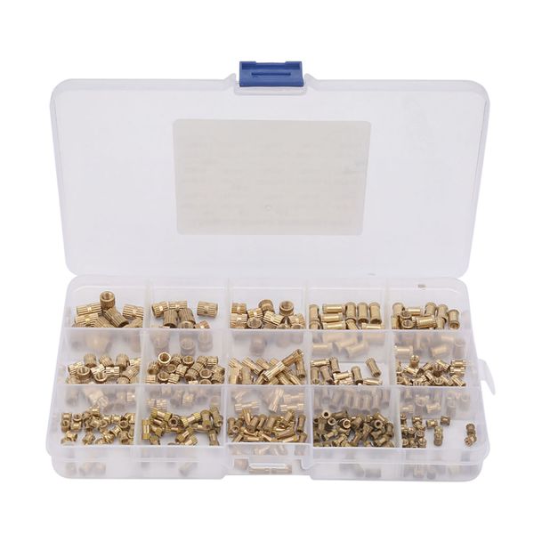 Brass Knurled Insert Nut Kit M2 M3 M4 M5 330Pices for 3D Printing