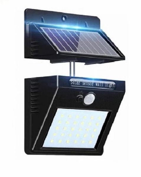 Solar Sensor Wall Light Detachable Panel w/ Extension Cable for Optimum Use