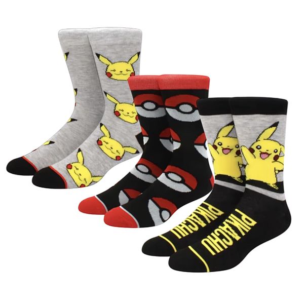 Pokémon Themed Novelty Socks 3 pairs