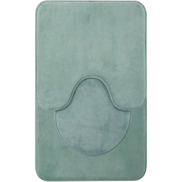 Luxury Foam Bathmat Sage 3-Piece Set W60cmxD3.5cmxH100cm