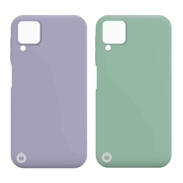 Toni Twin Silicone Case Samsung Galaxy A12 - Violet/Turquoise