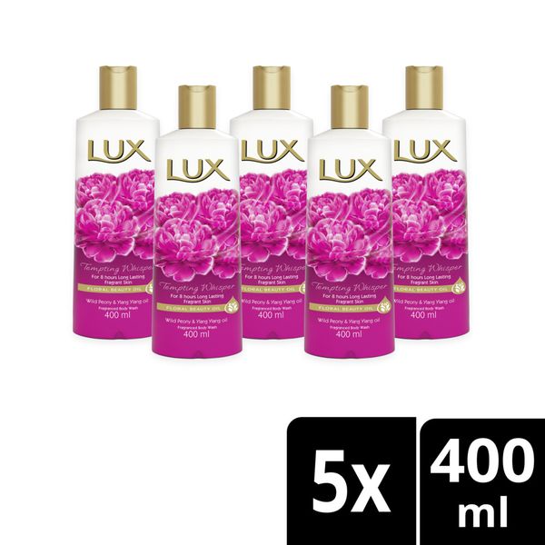 Lux Tempting Whisper Moisturizing Body Wash 5x400ml