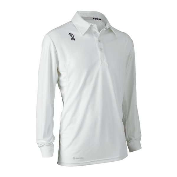 Kookaburra Junior Cricket Pro Active Long Sleeve Shirt - White