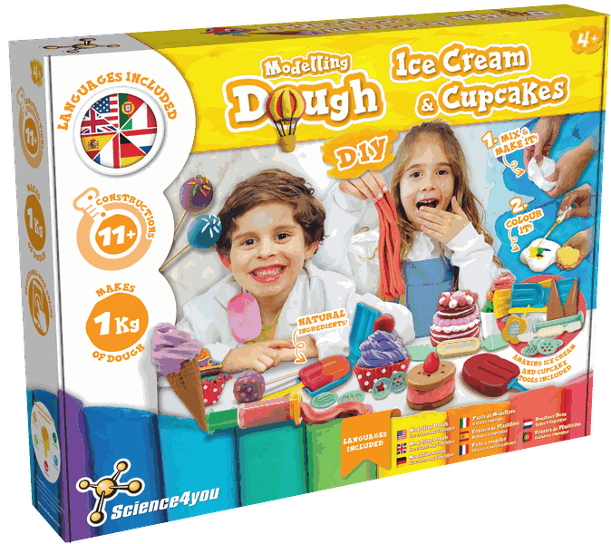 Science4you Ice Cream &amp; Cupcake Dough Creation Kit - Create, Learn &amp; Play!