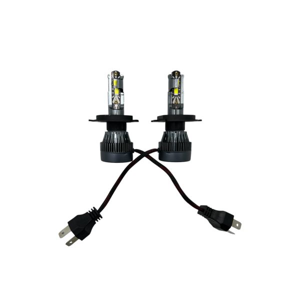 K1-H4 (3 Pin) Car Headlight Bulbs - 75W, 7600LM, High Brightness Ice White